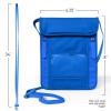 imageVENTURE 4TH Passport Holder Neck Wallet with RFID Blocking Nylon Lining  Hidden Neck Pouch for Travel Sleek BlackSleek Blue