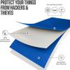 imageVENTURE 4TH Passport Holder Neck Wallet with RFID Blocking Nylon Lining  Hidden Neck Pouch for Travel Sleek BlackSleek Blue
