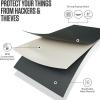 imageVENTURE 4TH Passport Holder Neck Wallet with RFID Blocking Nylon Lining  Hidden Neck Pouch for Travel Sleek BlackSleek Gray