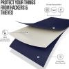 imageVENTURE 4TH Passport Holder Neck Wallet with RFID Blocking Nylon Lining  Hidden Neck Pouch for Travel Sleek BlackSleek Navy Blue
