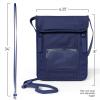 imageVENTURE 4TH Passport Holder Neck Wallet with RFID Blocking Nylon Lining  Hidden Neck Pouch for Travel Sleek BlackSleek Navy Blue