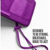 imageVENTURE 4TH Passport Holder Neck Wallet with RFID Blocking Nylon Lining  Hidden Neck Pouch for Travel Sleek BlackSleek Purple