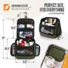 imageVENTURE 4TH Hanging Travel Toiletry Bag for Women ampamp Men  Travel Organizer with Expandable Compartments ampamp Removable Clear Pouch for Toiletries BeigeDark Green