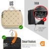 imageVENTURE 4TH Hanging Travel Toiletry Bag for Women ampamp Men  Travel Organizer with Expandable Compartments ampamp Removable Clear Pouch for Toiletries BeigeBeige Diamond