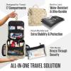 imageVENTURE 4TH Hanging Travel Toiletry Bag for Women ampamp Men  Travel Organizer with Expandable Compartments ampamp Removable Clear Pouch for Toiletries BeigeBeige Diamond