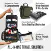 imageVENTURE 4TH Hanging Travel Toiletry Bag for Women ampamp Men  Travel Organizer with Expandable Compartments ampamp Removable Clear Pouch for Toiletries BeigeDark Green