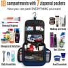 imageVENTURE 4TH Hanging Travel Toiletry Bag for Women ampamp Men  Travel Organizer with Expandable Compartments ampamp Removable Clear Pouch for Toiletries BeigeNavy