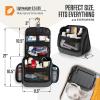 imageVENTURE 4TH Hanging Travel Toiletry Bag for Women ampamp Men  Travel Organizer with Expandable Compartments ampamp Removable Clear Pouch for Toiletries BeigeGray