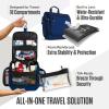 imageVENTURE 4TH Hanging Travel Toiletry Bag for Women ampamp Men  Travel Organizer with Expandable Compartments ampamp Removable Clear Pouch for Toiletries BeigeNavy