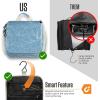 imageVENTURE 4TH Hanging Travel Toiletry Bag for Women ampamp Men  Travel Organizer with Expandable Compartments ampamp Removable Clear Pouch for Toiletries BeigeBlue Flowers