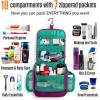 imageVENTURE 4TH Hanging Travel Toiletry Bag for Women ampamp Men  Travel Organizer with Expandable Compartments ampamp Removable Clear Pouch for Toiletries BeigePurpleMint