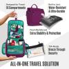 imageVENTURE 4TH Hanging Travel Toiletry Bag for Women ampamp Men  Travel Organizer with Expandable Compartments ampamp Removable Clear Pouch for Toiletries BeigePurpleMint
