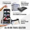 imageVENTURE 4TH Hanging Travel Toiletry Bag for Women ampamp Men  Travel Organizer with Expandable Compartments ampamp Removable Clear Pouch for Toiletries BeigeBlue Elephant
