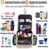 imageVENTURE 4TH Hanging Travel Toiletry Bag for Women ampamp Men  Travel Organizer with Expandable Compartments ampamp Removable Clear Pouch for Toiletries BeigeBeige Diamond