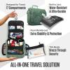 imageVENTURE 4TH Hanging Travel Toiletry Bag for Women ampamp Men  Travel Organizer with Expandable Compartments ampamp Removable Clear Pouch for Toiletries BeigeGreen Leaves