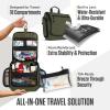 imageVENTURE 4TH Hanging Travel Toiletry Bag for Women ampamp Men  Travel Organizer with Expandable Compartments ampamp Removable Clear Pouch for Toiletries BeigeForest Green