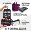 imageVENTURE 4TH Hanging Travel Toiletry Bag for Women ampamp Men  Travel Organizer with Expandable Compartments ampamp Removable Clear Pouch for Toiletries BeigePurple