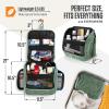 imageVENTURE 4TH Hanging Travel Toiletry Bag for Women ampamp Men  Travel Organizer with Expandable Compartments ampamp Removable Clear Pouch for Toiletries BeigeGreen Leaves