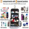 imageVENTURE 4TH Hanging Travel Toiletry Bag for Women ampamp Men  Travel Organizer with Expandable Compartments ampamp Removable Clear Pouch for Toiletries BeigeBlue Elephant
