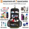 imageVENTURE 4TH Hanging Travel Toiletry Bag for Women ampamp Men  Travel Organizer with Expandable Compartments ampamp Removable Clear Pouch for Toiletries BeigeDark Green