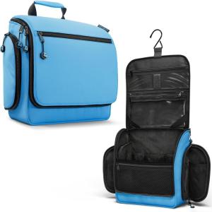 imageVENTURE 4TH Hanging Travel Toiletry Bag for Women ampamp Men  Travel Organizer with Expandable Compartments ampamp Removable Clear Pouch for Toiletries BeigeLight Blue