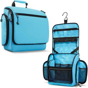 imageVENTURE 4TH Hanging Travel Toiletry Bag for Women ampamp Men  Travel Organizer with Expandable Compartments ampamp Removable Clear Pouch for Toiletries BeigeTiffany Blue