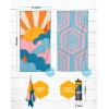 imageVENTURE 4TH Microfiber Beach Towel QuickDry Compact SandFree Absorbent Sandproof and Lightweight  Perfect for Camping Beach and Roadtrips Striped Starfish Design  35x78 inchesSkys the Limit