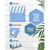 imageVENTURE 4TH Microfiber Beach Towel QuickDry Compact SandFree Absorbent Sandproof and Lightweight  Perfect for Camping Beach and Roadtrips Striped Starfish Design  35x78 inchesSky Blue