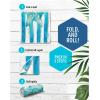 imageVENTURE 4TH Microfiber Beach Towel QuickDry Compact SandFree Absorbent Sandproof and Lightweight  Perfect for Camping Beach and Roadtrips Striped Starfish Design  35x78 inchesStriped Starfish
