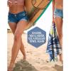 imageVENTURE 4TH Microfiber Beach Towel QuickDry Compact SandFree Absorbent Sandproof and Lightweight  Perfect for Camping Beach and Roadtrips Blue Lagoon Design  35x78 inchesHibiscus