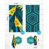 imageVENTURE 4TH Microfiber Beach Towel QuickDry Compact SandFree Absorbent Sandproof and Lightweight  Perfect for Camping Beach and Roadtrips Blue Lagoon Design  35x78 inchesNavy Cockatoo