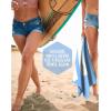 imageVENTURE 4TH Microfiber Beach Towel QuickDry Compact SandFree Absorbent Sandproof and Lightweight  Perfect for Camping Beach and Roadtrips Blue Lagoon Design  35x78 inchesSky Blue