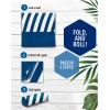 imageVENTURE 4TH Microfiber Beach Towel QuickDry Compact SandFree Absorbent Sandproof and Lightweight  Perfect for Camping Beach and Roadtrips Blue Lagoon Design  35x78 inchesDark Blue