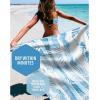 imageVENTURE 4TH Microfiber Beach Towel QuickDry Compact SandFree Absorbent Sandproof and Lightweight  Perfect for Camping Beach and Roadtrips Blue Lagoon Design  35x78 inchesOcean Vibe