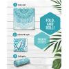 imageVENTURE 4TH Microfiber Beach Towel QuickDry Compact SandFree Absorbent Sandproof and Lightweight  Perfect for Camping Beach and Roadtrips Blue Lagoon Design  35x78 inchesOcean Mandala