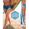 imageVENTURE 4TH Microfiber Beach Towel QuickDry Compact SandFree Absorbent Sandproof and Lightweight  Perfect for Camping Beach and Roadtrips Blue Lagoon Design  35x78 inchesOcean Vibe