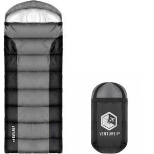 imageVENTURE 4TH Backpacking Sleeping Bag  XXL Double and Single Sizes  Lightweight Warm ampamp Cold Weather Sleeping Bags for Adults Kids ampamp Couples  Ideal for Hiking Camping ampamp Outdoor Adventures30lbs  SilverBlack
